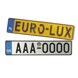 L'UE Personnalisé pas cher en aluminium Hollande Grèce de plaque d'immatriculation de voiture