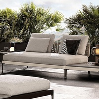 Ensemble de canapés en rotin tressé imperméable haut de gamme pour cour, balcon, patio, villa, hôtel