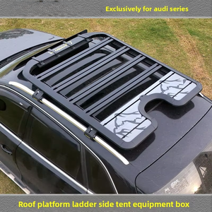 Barres transversales <span class=keywords><strong>de</strong></span> <span class=keywords><strong>toit</strong></span> en alliage d'aluminium pour <span class=keywords><strong>Audi</strong></span> Q5/Q5L/<span class=keywords><strong>Q3</strong></span>/Q7 A4/A6 All-Road ; Plateforme <span class=keywords><strong>de</strong></span> <span class=keywords><strong>toit</strong></span> dédiée avec échelle latérale, ajustement sur mesure - Product Image 5