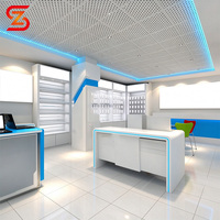 Vitrine d'exposition pour téléphones portables, présentoir commercial pour centre commercial, vitrine de magasin de détail, présentoir de magasin personnalisé avec éclairage LED, vitrine numérique pour magasin