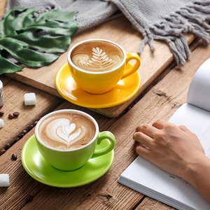 Kingze Tùy Chỉnh Bắc Âu Sứ 220Ml Ly Cà Phê Chén Trà & Đĩa Cho Cappuccino Espresso Uống - Product Image 3