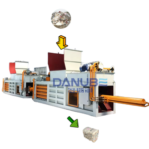 Máquina de embalaje de cartón residual Compresores de empacadoras de basura hidráulicas horizontales - Product Image 1