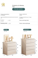 Commode moderne et simple de style crème, armoire de chevet et de salon, élégante commode à tiroirs pour chambre principale