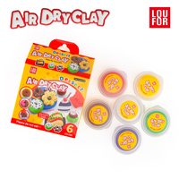 Kit Tanah Liat Makanan Gourmet 6 Warna untuk Anak-Anak - Set Tanah Liat DIY Non-Toksik untuk Patung Makanan Buatan Tangan Mainan Kerajinan