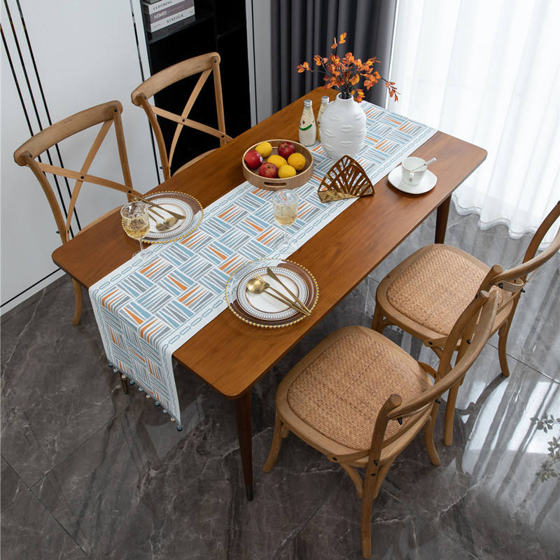 Orange Blue Tapered Beads