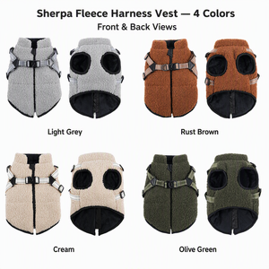 Veste-<span class=keywords><strong>harnais</strong></span> d'hiver pour chien 2-en-1, épaisse et rembourrée, avec anneau <span class=keywords><strong>de</strong></span> laisse, pour Golden Retriever et Labrador, idéale pour les promenades par temps froid - Product Image 4