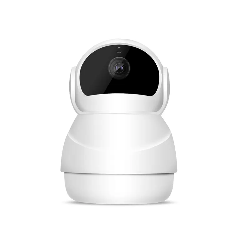 Caméra de vidéosurveillance pivotante à 360 degrés Caméra de sécurité intérieure WiFi HD 1080P avec vision nocturne et suivi de mouvement par LED