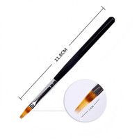 Outils professionnels pour le nail art en acrylique, pinceau à poudre dentelé noir, stylo dégradé, pinceau à ongles en nylon doux