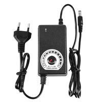 AC ke DC 3v-12v 9V 24V 2A 3A 5A tampilan LED tegangan dapat disesuaikan pengisi daya Universal Adaptor catu tegangan diatur