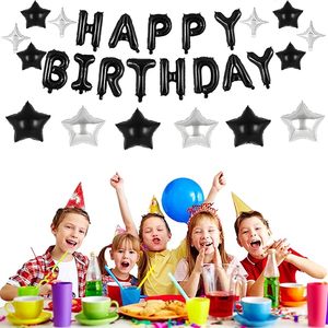 Set <span class=keywords><strong>di</strong></span> 27 Palloncini in Foil da 16 Pollici Neri, Rossi, Blu con Scritta 'Happy Birthday' e Stelle da 10-18 Pollici per Decorazioni Festa <span class=keywords><strong>di</strong></span> <span class=keywords><strong>Compleanno</strong></span> - Product Image 3