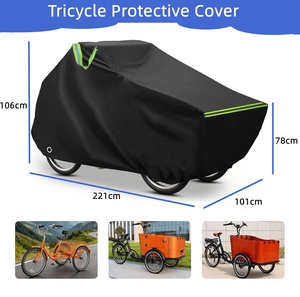 Housse de protection extérieure <span class=keywords><strong>pour</strong></span> vélo cargo, housse de tricycle adulte, bâche de vélo <span class=keywords><strong>pour</strong></span> grand vélo cargo électrique - Product Image 5