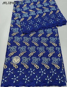 Chất Lượng Cao 100 Bông 3D Đính Hoa Mô Hình Phụ Nữ Thụy Sĩ Bông Vải Ren Với Đá - Product Image 3