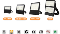 Projecteur LED 400W pour stades et tunnels, projecteurs de chantier 60000lm super lumineux pour extérieur, parkings, entrepôts, 100-277V CE ETL cETL emc 500W