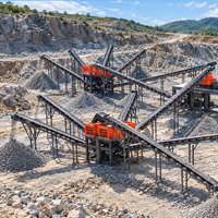 Station de concassage de pierres fixe 400t/h pour la construction, usine d'agrégats pour routes et autoroutes