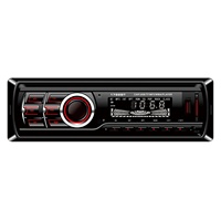 Reproductor de Audio para Auto con Panel Desmontable, Pantalla LCD de 7 Colores, Bluetooth, USB, Radio, Conector ISO, 4RCA, Control por Aplicación Móvil, Un Modelo