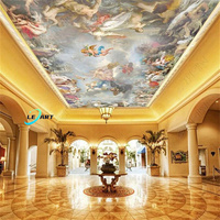 Lumières décoratives d'intérieur, plafond ciel et film imprimé UV de style arabe, film de plafond extensible en PVC, design en forme de dôme