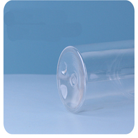 Pot en plastique PET transparent sans BPA, écologique, pour beurre corporel, avec couvercle à vis