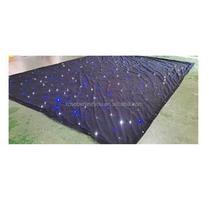 Rideau LED RVB 3-en-1 pleine couleur, contrôle DMX512, en velours ignifuge, pour éclairage de scène, décoration de fond de fête à domicile - Product Image 2