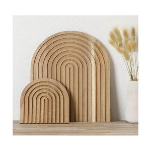 Planche de bois en forme d'arc-en-ciel planche de service en bois Boho planche à découper décor plateaux de service - Product Image 1
