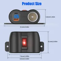 Adaptateur de chargeur de voiture PD Quick 3.0 120W, allume-cigare, charge rapide, ports USB-A/USB-C, OLIVER, compatible 12/24V, voltmètre marche/arrêt