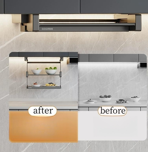 Goldmine Under <strong>Cupboard</strong> Storage <strong>Rack</strong> Folding <strong>Plate</strong> Organizer <strong>Rack</strong> 2 Tiers Pull Down Storage <strong>Rack</strong> - Product Image 6