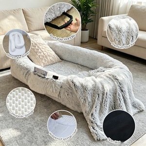 Human Pet Shared Oval Bed Memory Foam Gray Dog Bed Four Seasons Use - Product Image 2