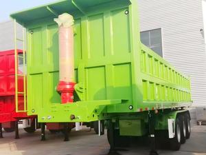 Nhiệm vụ nặng nề phía sau tipper dump-trailer End Dump bán xe tải Trailer với xi lanh thủy lực 45 mét khối 50ton 2 3 4 trục để bán - Product Image 5
