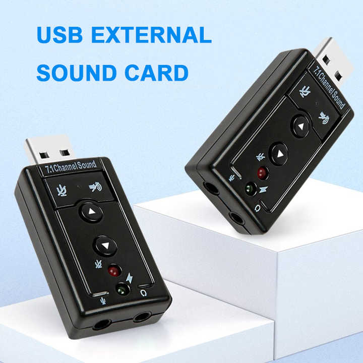 Produktbild von USB Externer 7.1 Kanal Audio Adapter 3D Stereo Externe Soundkarte Für