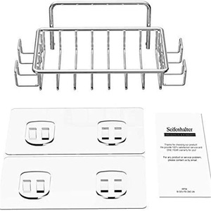 Porte-serviettes mural double moderne en acier inoxydable, étanche, pour salle de bain - Product Image 1