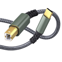 Nylon tressé USB2.0 480Mbps haute vitesse USB C cordon d'imprimante câble MIDI 1m 2m 3m 5m USB B à USB C câble d'imprimante