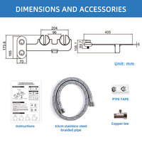Bidet de toilette intelligent non électrique ultra mince à double buse, accessoire de toilette autonettoyant, pulvérisateur d'eau, bidet