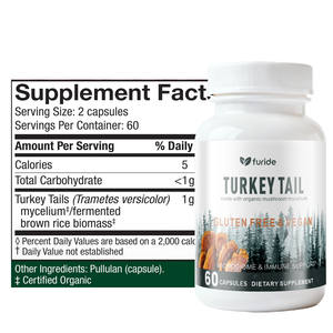 Capsule di Fungo Coda di Tacchino Integratore Alimentare Estratto in Polvere Superfood per Supportare la Salute del Cervello per Adulti - Product Image 3