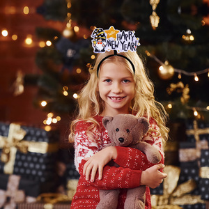 Pafu 2026 Fascia per Capelli Capodanno, Fascia Glitterata Felice Anno Nuovo, Accessorio per Capelli Decorazione Festa <span class=keywords><strong>di</strong></span> <span class=keywords><strong>Natale</strong></span>, Oggetto per Celebrazioni - Product Image 3