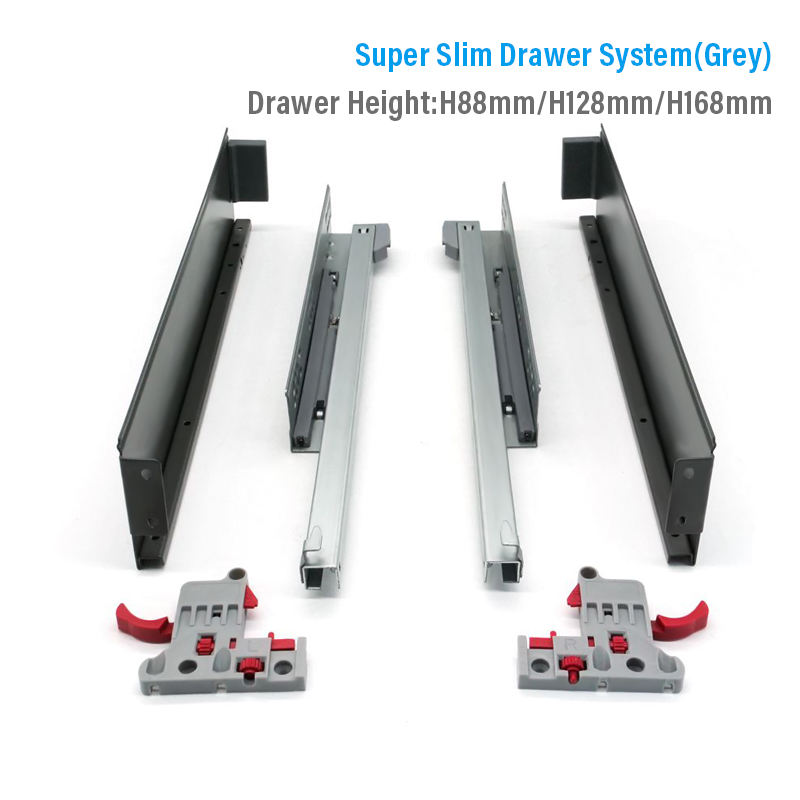 ระบบลิ้นชัก Super Slim (สีเทา)