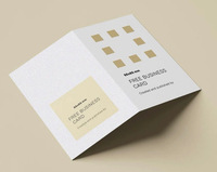Brochure personnalisée en papier d'art imprimé numériquement en couleur, avec pelliculage, gaufrage et débossage, conception graphique de logo sur mesure