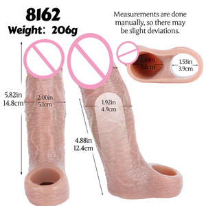 Manchon pénien SXXY, outils sexuels pour homme, agrandissement du pénis, retard de l'éjaculation, stimulation du point G, <span class=keywords><strong>préservatif</strong></span>, jouets sexuels en silicone liquide - Product Image 2