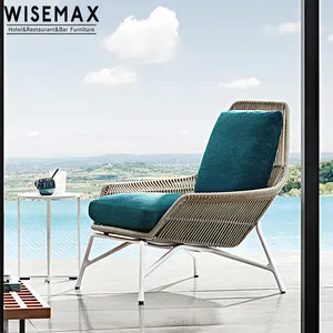 WISMEX家具北欧现代户外花园套装藤编柳条休闲和露台庭院沙发椅