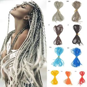 Extensions synthétiques en fibre haute température de 18 à 36 pouces, nouvelles fausses locks, locks souples, tresses au crochet, fibres teintes, 108 couleurs, vente en gros - Product Image 4