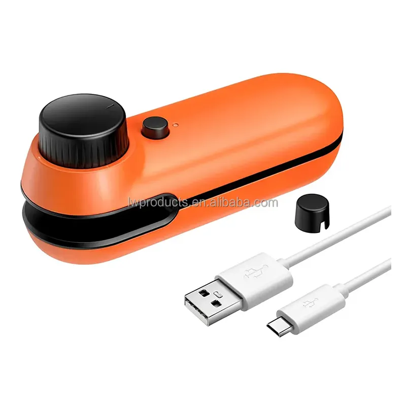 Portable 2-in-1 Snack Sealing Clip Mini Heat Packaging Sealer Mini Bag Sealer USB Rechargeable Instant Sealer