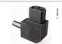 LANZMFG LZ-14-T2R 10A 250V Enchufe Industrial de 1 Salida con Entrada Lateral Hembra de Latón/Cobre/Nylon, Terminal de Tornillo Reutilizable