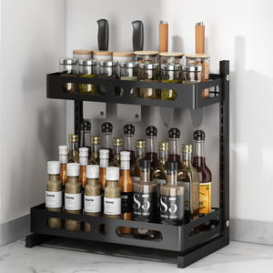 ชั้นวางเครื่องเทศในครัว ชั้นวางของในครัวสแตนเลส ที่วางขวดสแตนเลส ที่วางอุปกรณ์ครัวสแตนเลส - Product Image 6