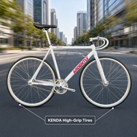Vélo de course à pignon fixe en aluminium léger, vélo de piste à une vitesse, guidon ergonomique, vélo de course