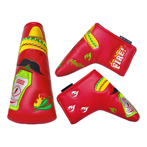 Funda para palo de golf con diseño de cabeza de animal, divertida, con imán, personalizada, marrón, para palos de drive 1, 3, 5, para pelotas grandes, para monitor de lanzamiento y tees - Product Image 3
