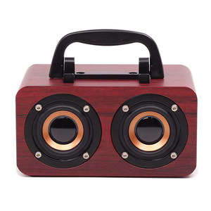 Altavoces de madera portátiles alimentados por batería inalámbricos para REPRODUCTOR DE Audio Bluetooth para el hogar fiesta al aire libre Compatible computadora móvil P - Product Image 4