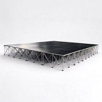Plateforme de scène pliable à montage rapide avec structure en aluminium et contreplaqué, capacité de charge élevée pour événements