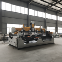 JK-0510s-4 Router CNC de 4 cabezales de alta rigidez con control PLC para grabado en piedra, con husillo refrigerado por agua de 5.5kW*4