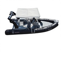 Bateau de pêche sportive Liya avec moteur hors-bord, bateaux Panga en fibre de verre de 4 à 8 m pour la pêche de loisir à grande vitesse