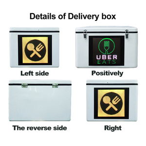 Boîte de nourriture de livraison de moto de haute qualité à usage intensif avec la publicité LED avec localisateur GPS 4G - Product Image 4