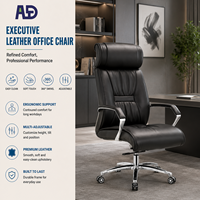 Chaise de bureau exécutive moderne en cuir, inclinable et pivotante, avec dossier haut et repose-pieds, ergonomique, OEM