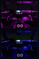 Kit d'éclairage d'ambiance amélioré pour Mercedes-Benz Classe A W177, CLA W118, Classe B W247 – Grilles d'aération LED en forme de turbine, Tweeters rotatifs 4D